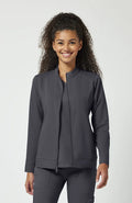 Women's Dakota Zip Front Scrub Jacket - Pewter
