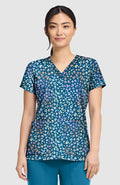 Women's Vicky Magical Cheetah Print Scrub Top