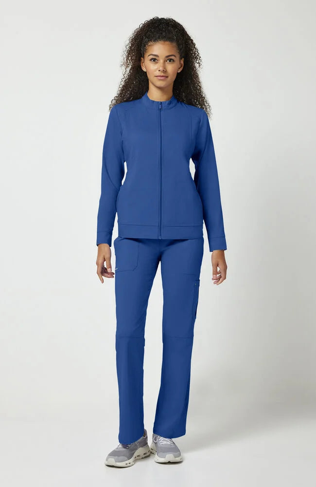Women's Dakota Zip Front Scrub Jacket - Royal