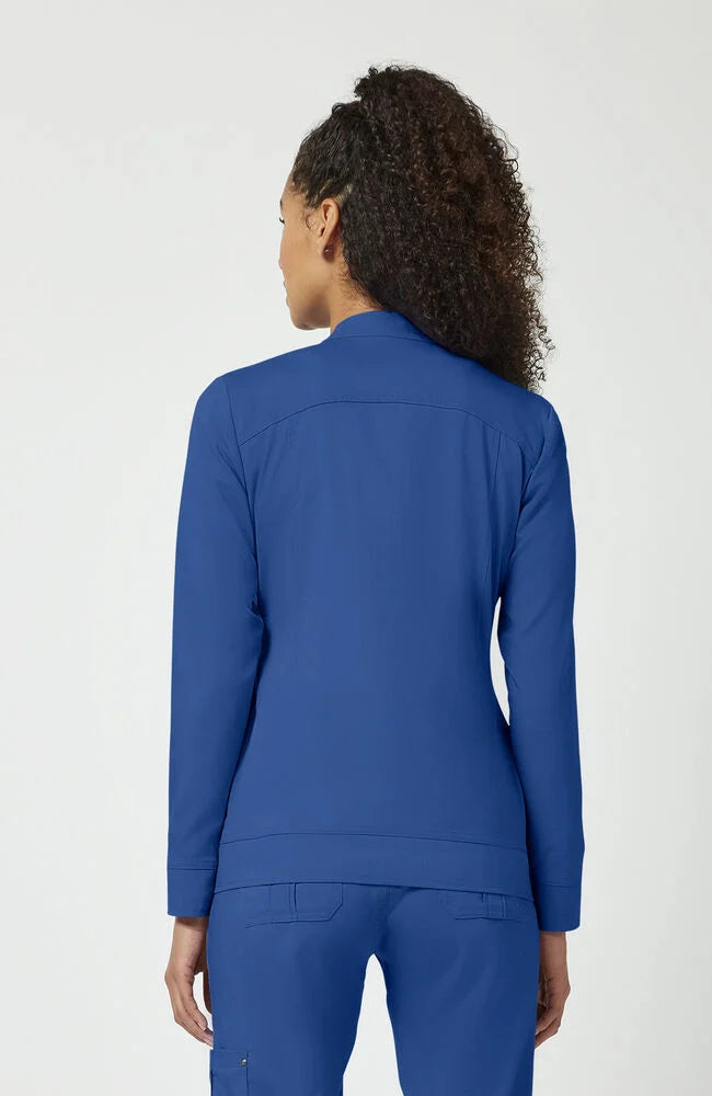 Women's Dakota Zip Front Scrub Jacket - Royal