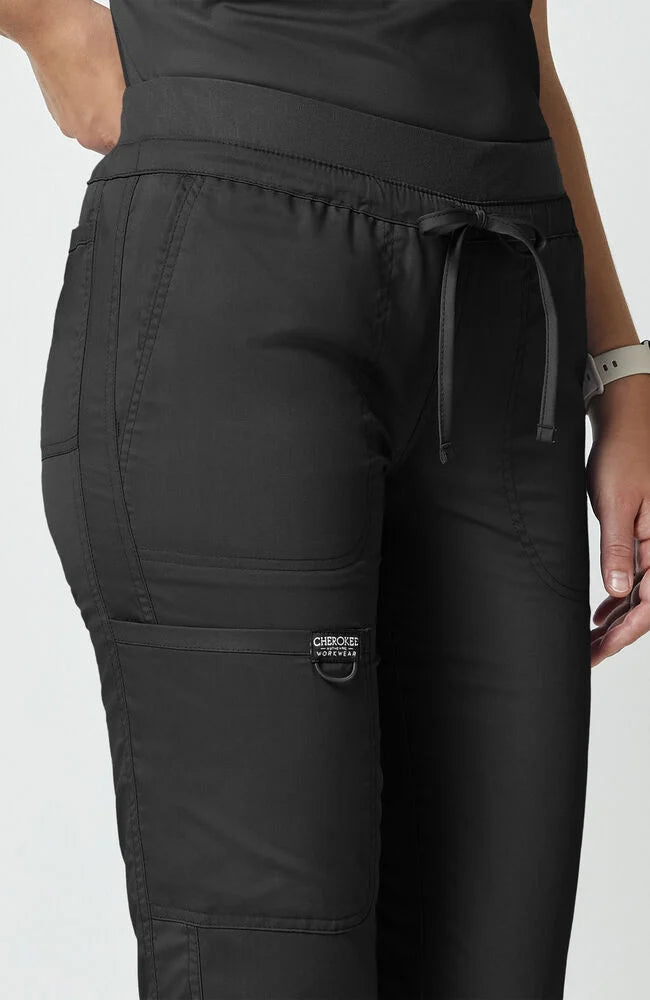 Women's Tapered Leg Drawstring Pant - Black