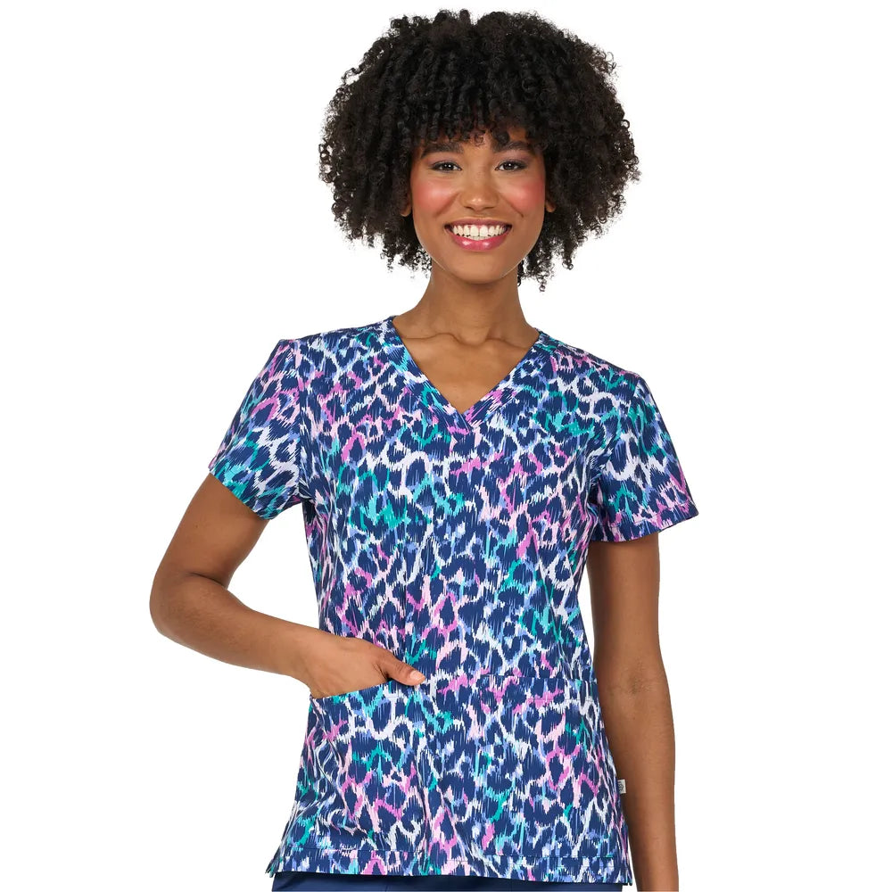 Women's Audrey Print Top - Leopard in the Wild