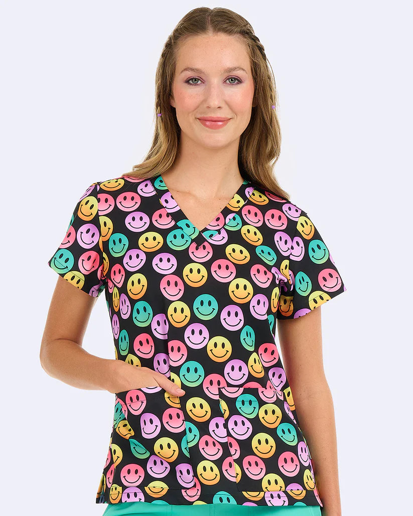 Women's Audrey Print Top - Sorbet Vibes