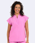 Piper Tuck In Top - Jacquard Bubble Gum