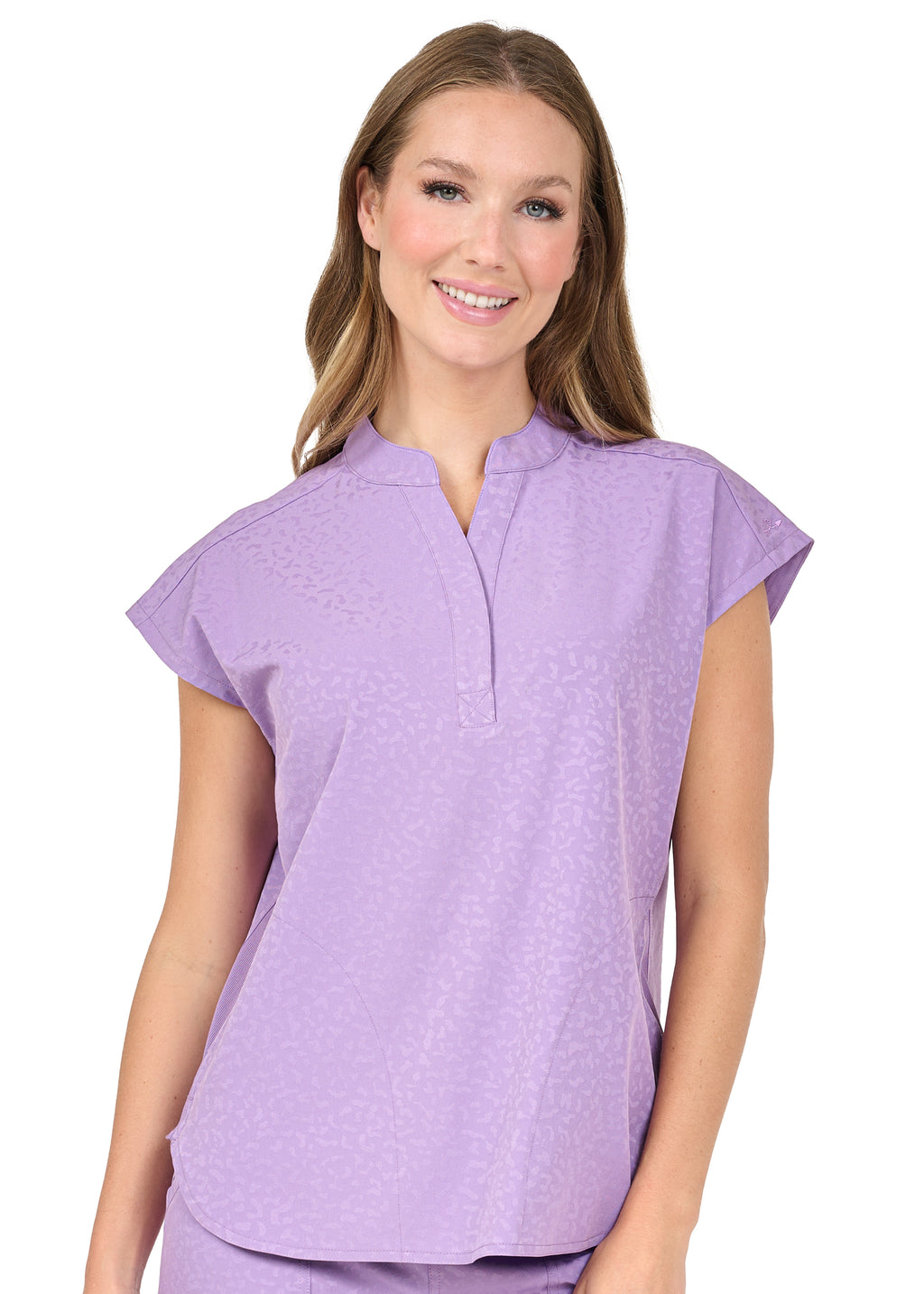 Piper Tuck In Top - Purple Smoke Jacquard