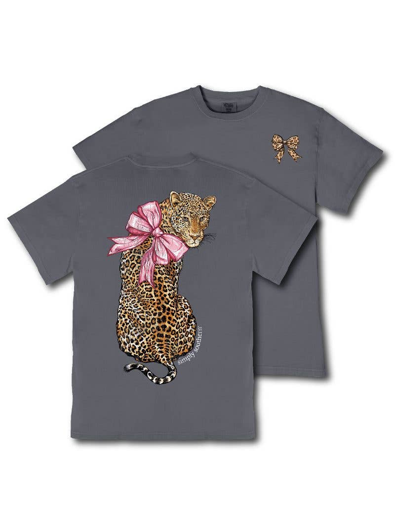 Pink Bow Leopard - Graphite