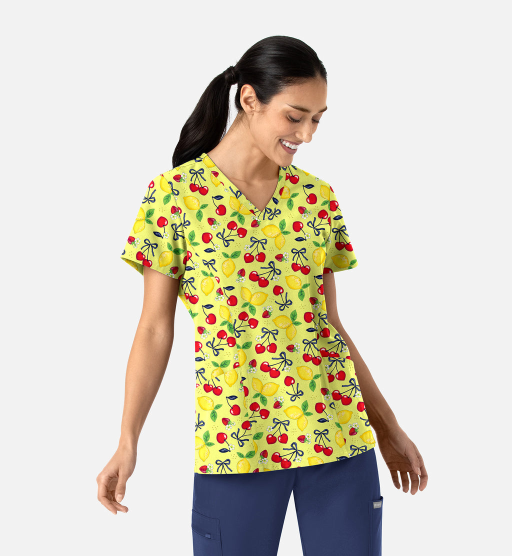 Women's Print Top - Cherry Berry Lemonade