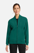 Women's - Pocket Shawl Collar Warm Up Jacket - Hunter