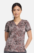 Women's Briana Cool Cattitude Print Scrub Top