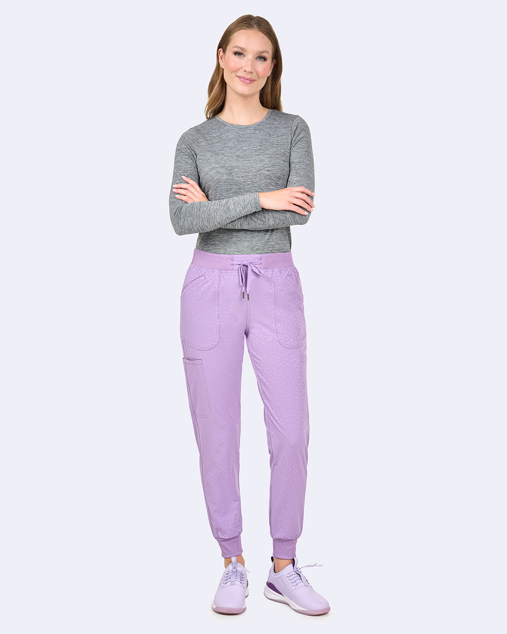Sheba Jogger Pant - Jacquard Purple Smoke