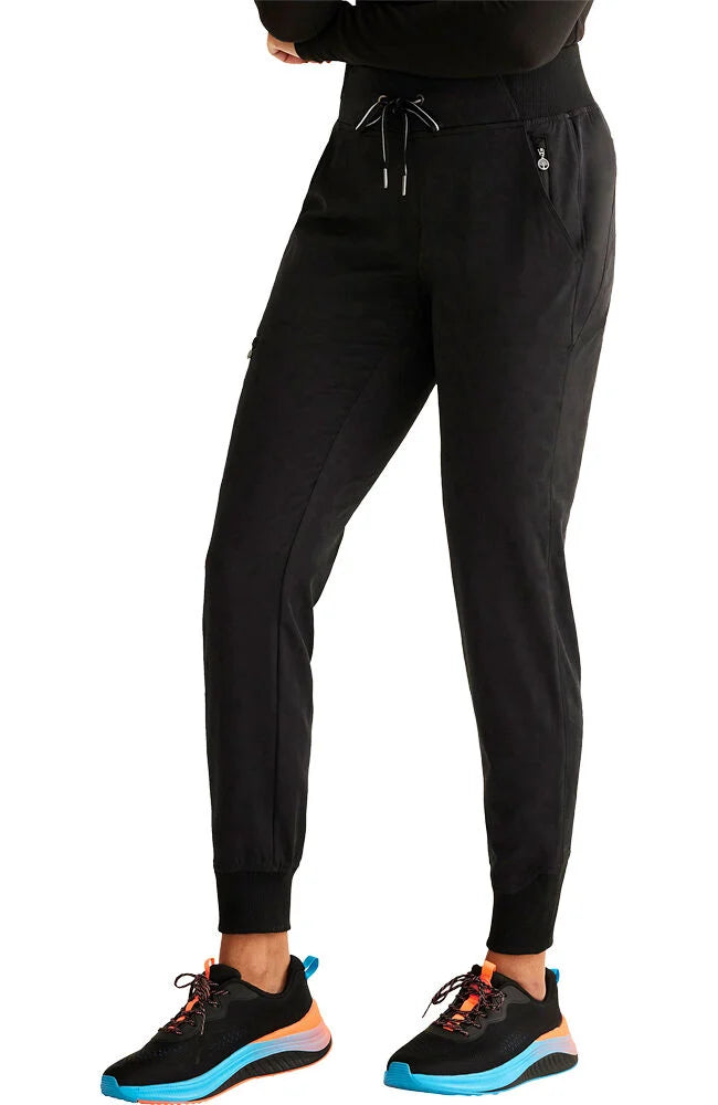 Women's Trinity Leopard Jacquard Jogger - Black