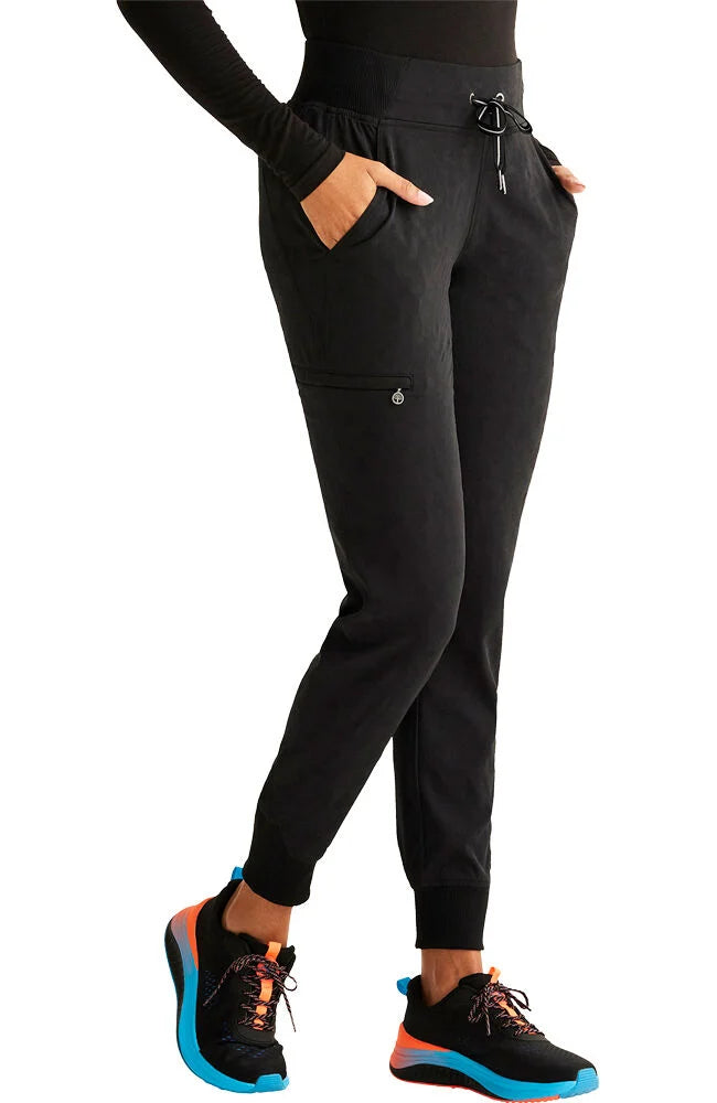 Women's Trinity Leopard Jacquard Jogger - Black