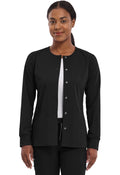 Women's Daisy Snap Front Scrub Jacket - Black