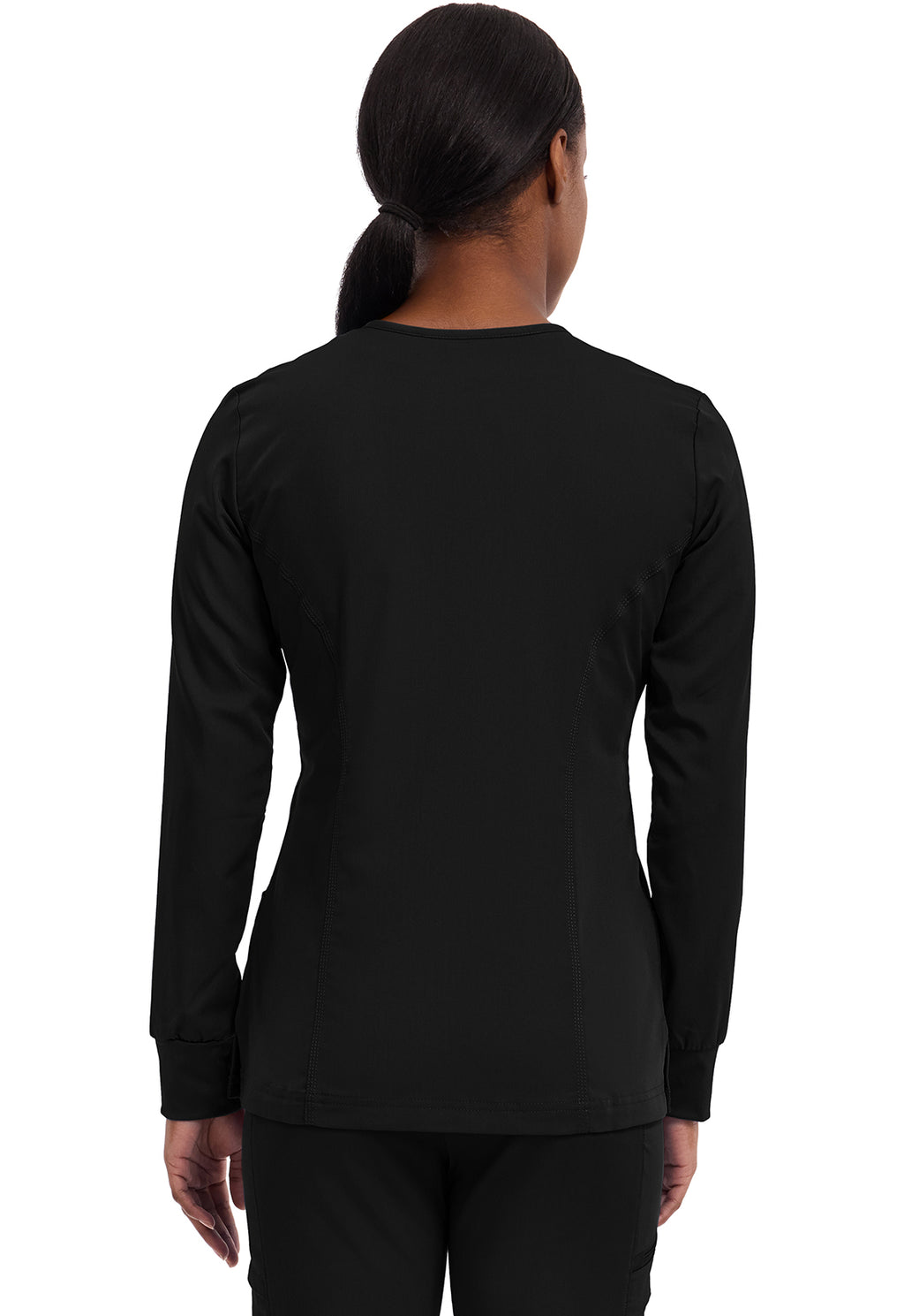 Women's Daisy Snap Front Scrub Jacket - Black