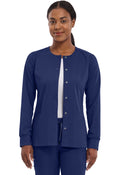 Women's Daisy Snap Front Scrub Jacket - Navy