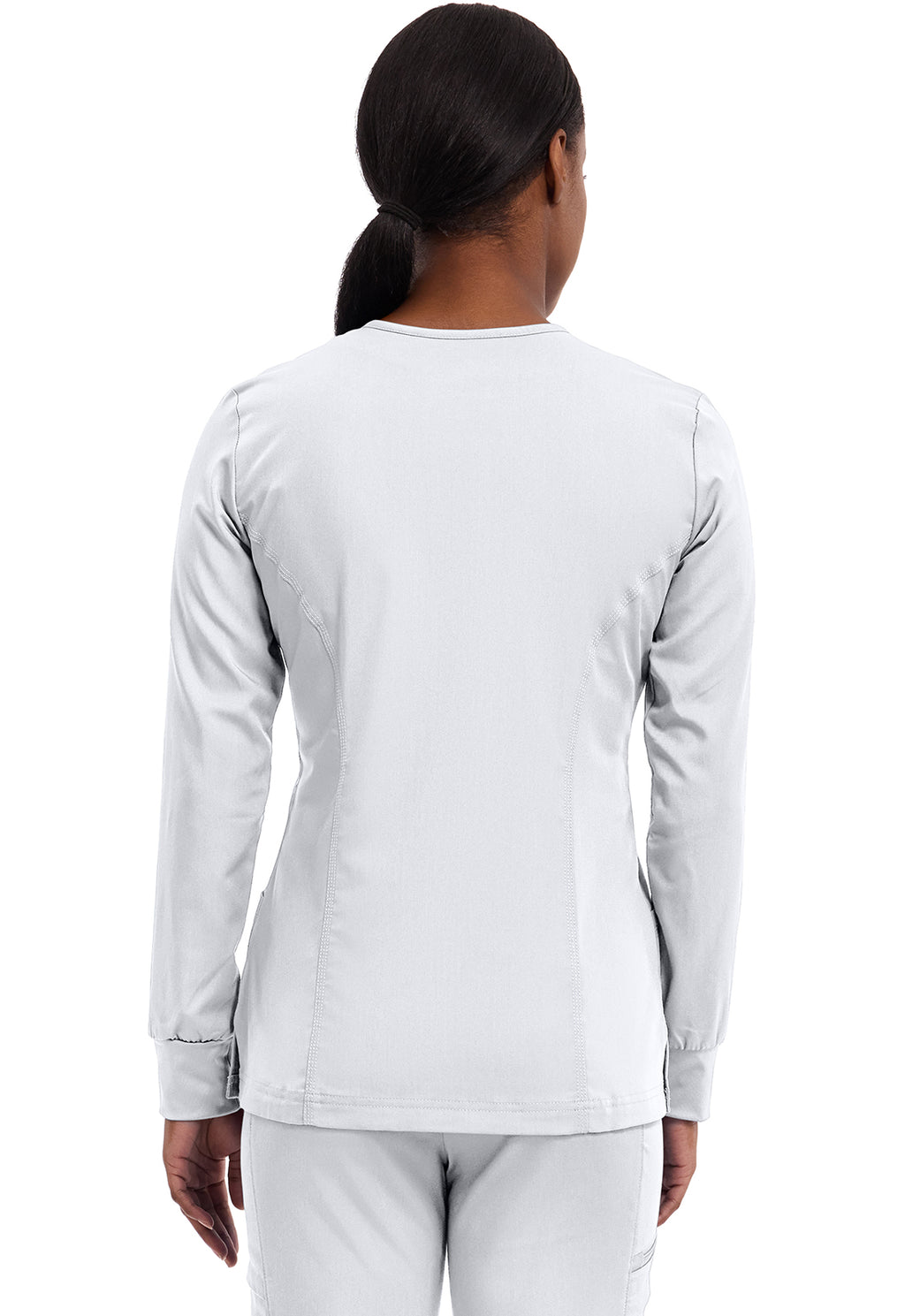 Women's Daisy Snap Front Scrub Jacket - White