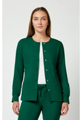 Women's Megan Round Neck Scrub Jacket - Hunter