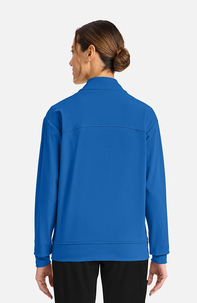 Women's 2-Pocket Shawl Collar Warm Up Jacket - Royal