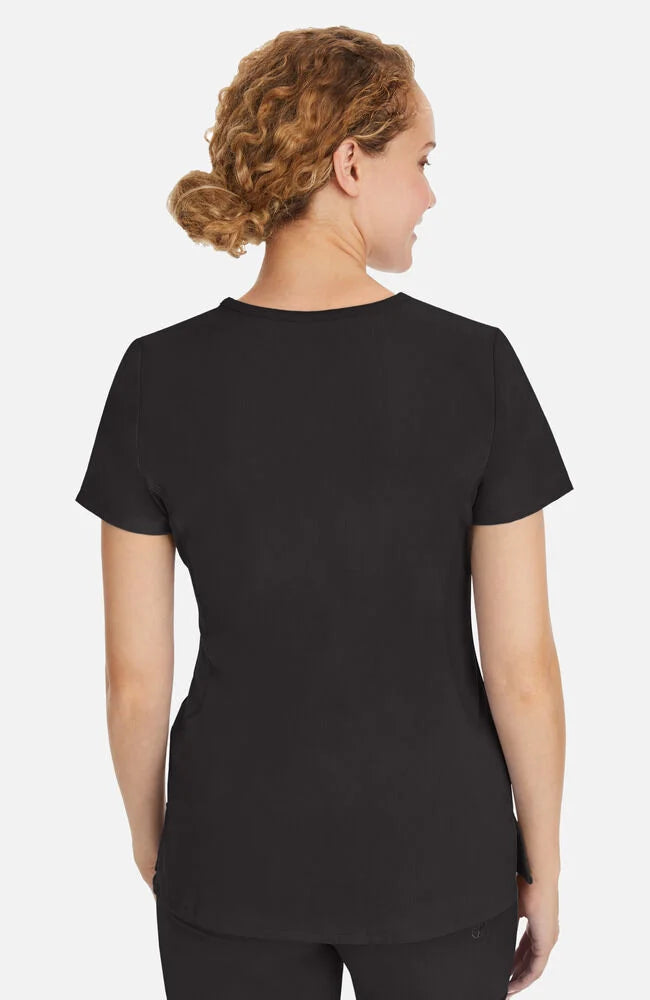 Women's Juliet V-Neck Yoga Scrub Top - Black