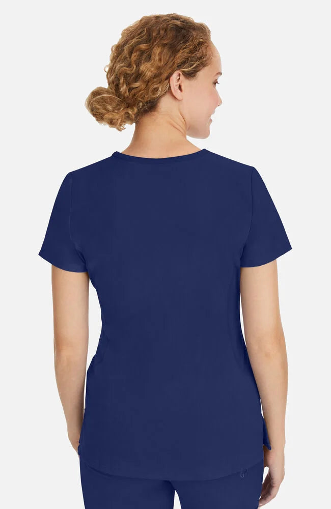 Women's Juliet V-Neck Yoga Scrub Top - Navy