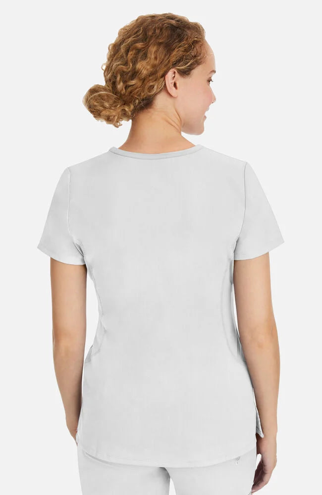 Women's Juliet V-Neck Yoga Scrub Top - White