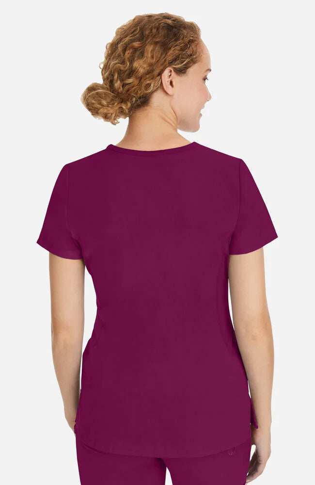 Women's Juliet V-Neck Yoga Scrub Top - Wine
