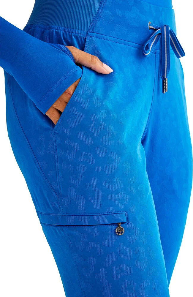 Women's Trinity Leopard Jacquard Jogger - Royal