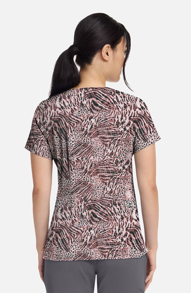 Women's Briana Cool Cattitude Print Scrub Top