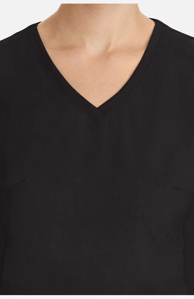 Women's Juliet V-Neck Yoga Scrub Top - Black