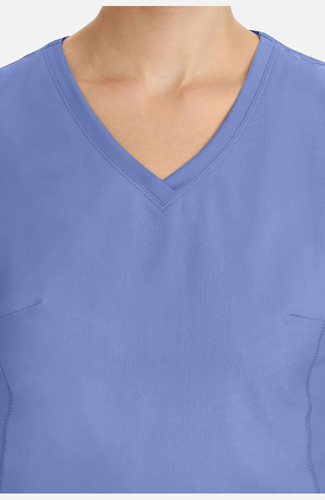 Women's Juliet V-Neck Yoga Scrub Top - Ciel