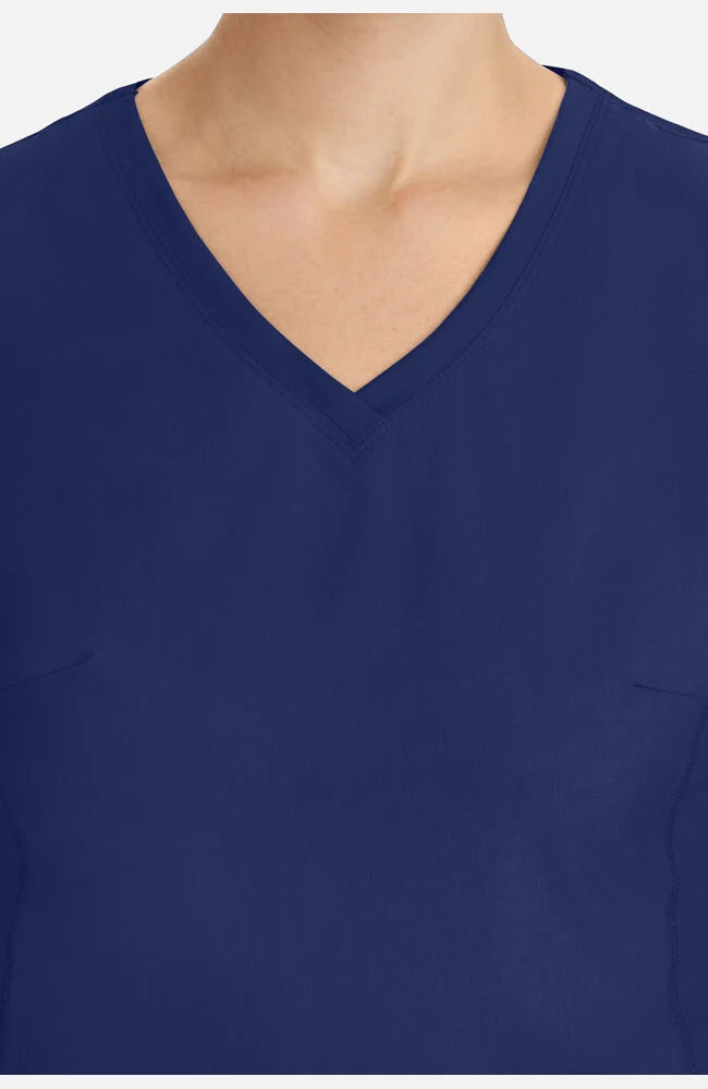 Women's Juliet V-Neck Yoga Scrub Top - Navy