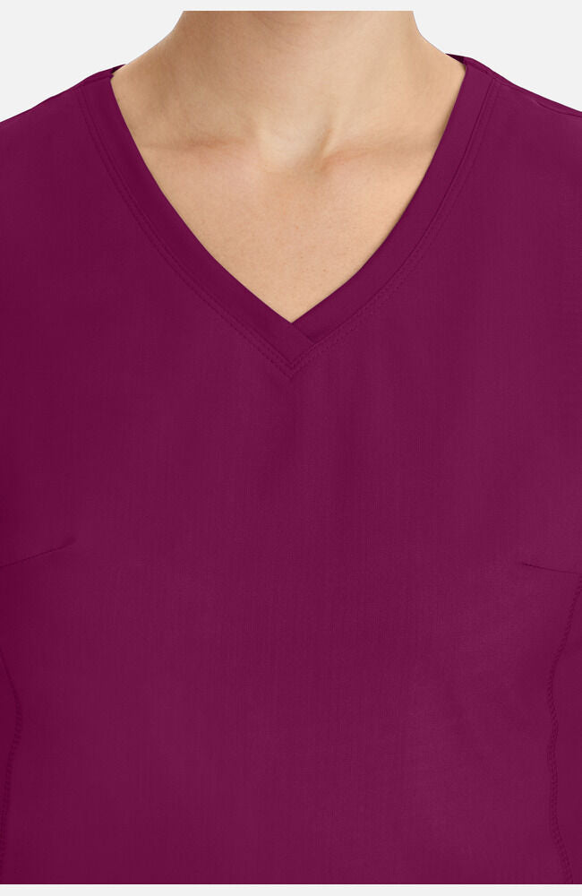 Women's Juliet V-Neck Yoga Scrub Top - Wine