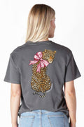 Pink Bow Leopard - Graphite