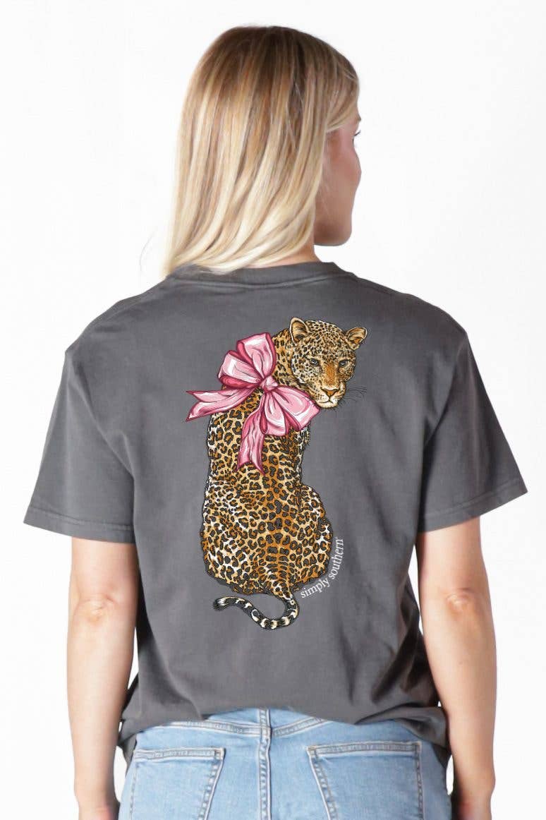 Pink Bow Leopard - Graphite