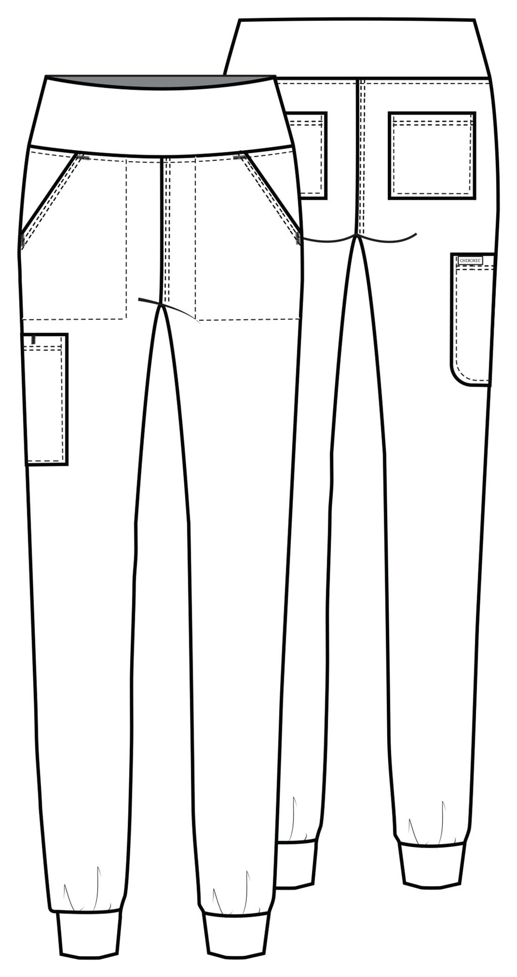 5-Pocket Pull on Jogger Pant - Black