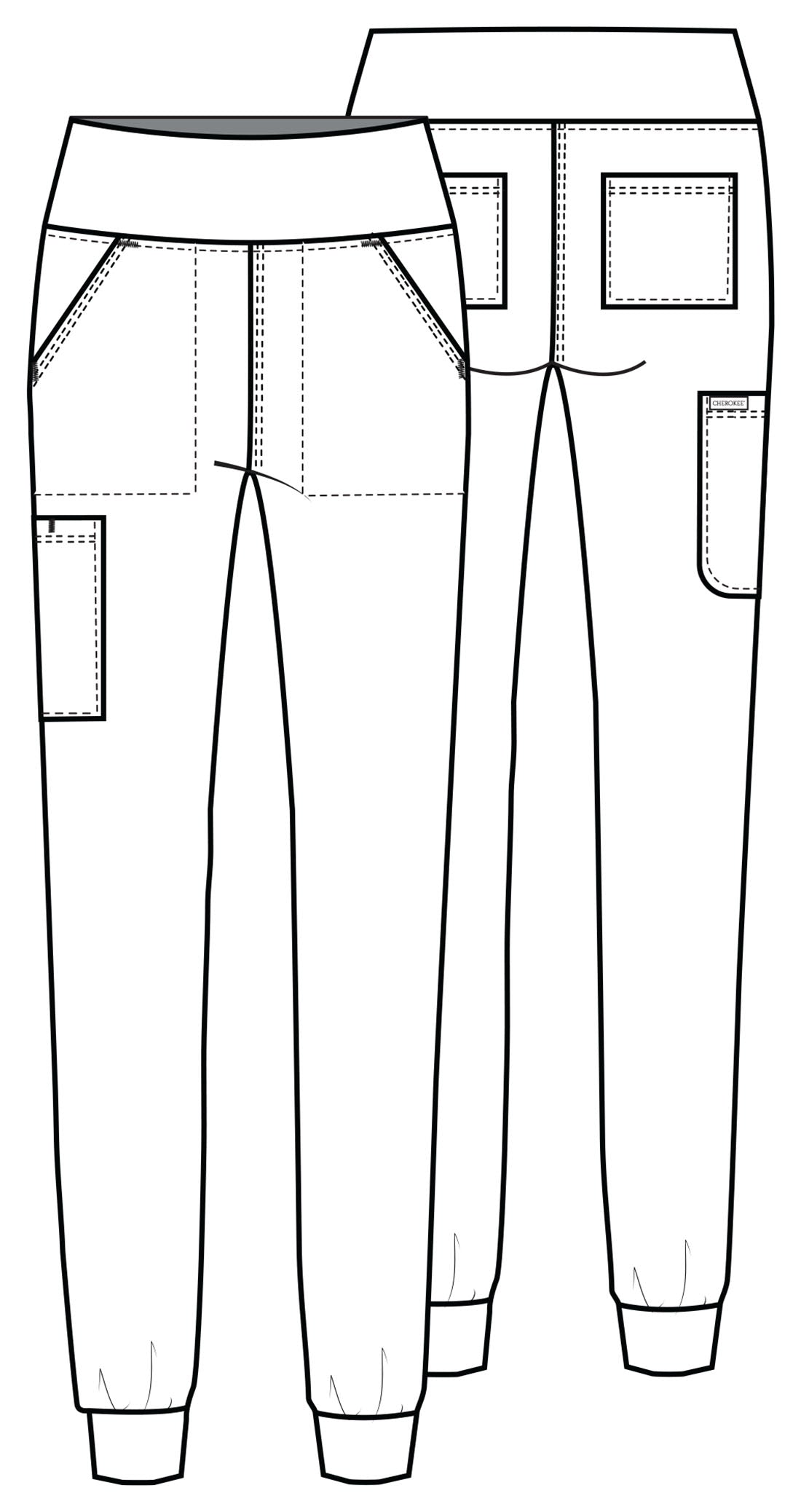 5-Pocket Pull on Jogger Pant - Black