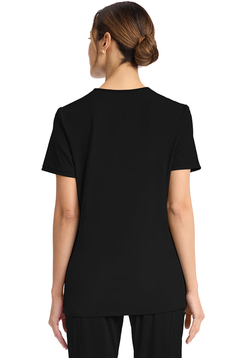 2-Pocket V-Neck Top - Black