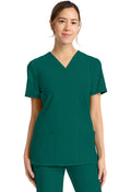 2-Pocket V-Neck Top - Hunter