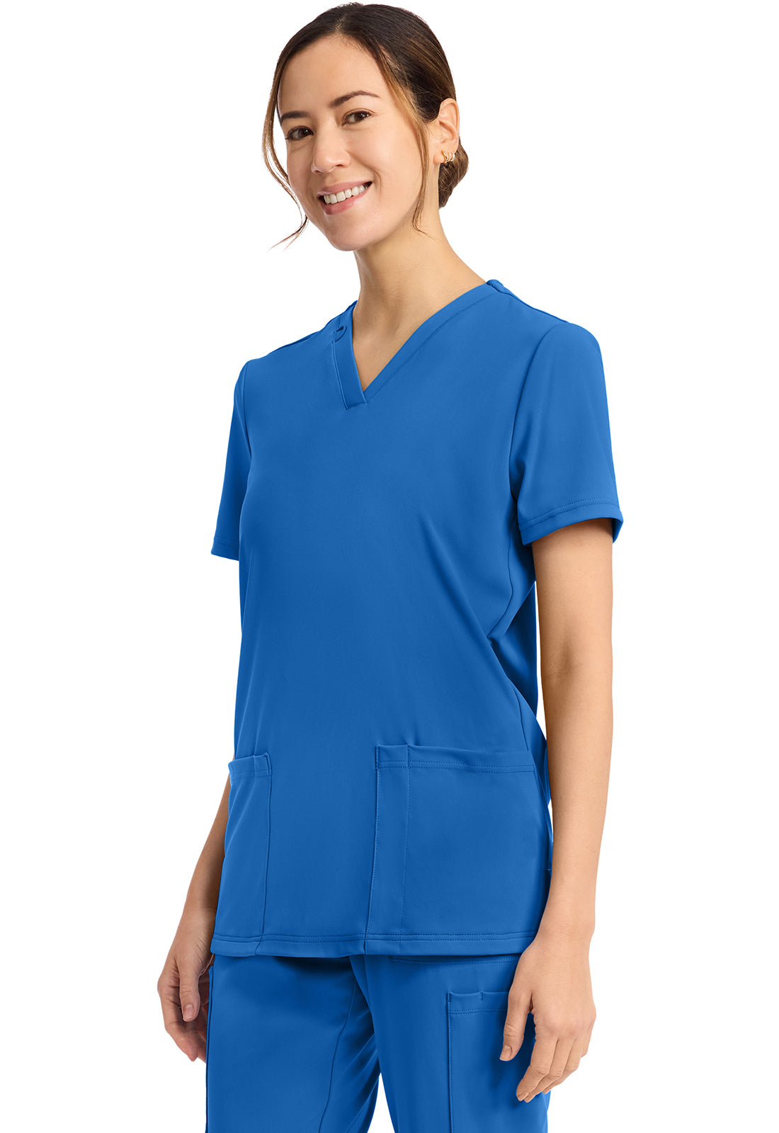 2-Pocket V-Neck Top - Royal