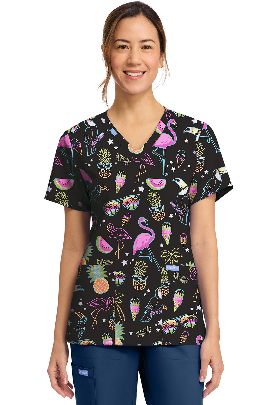 Women's Downtown Tropical Print Top