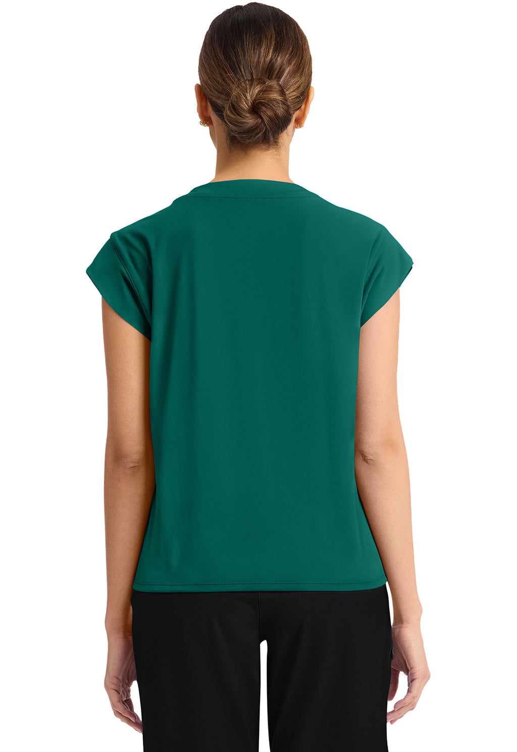 Tuck-In Chest Pocket Crew Neck Top - Hunter