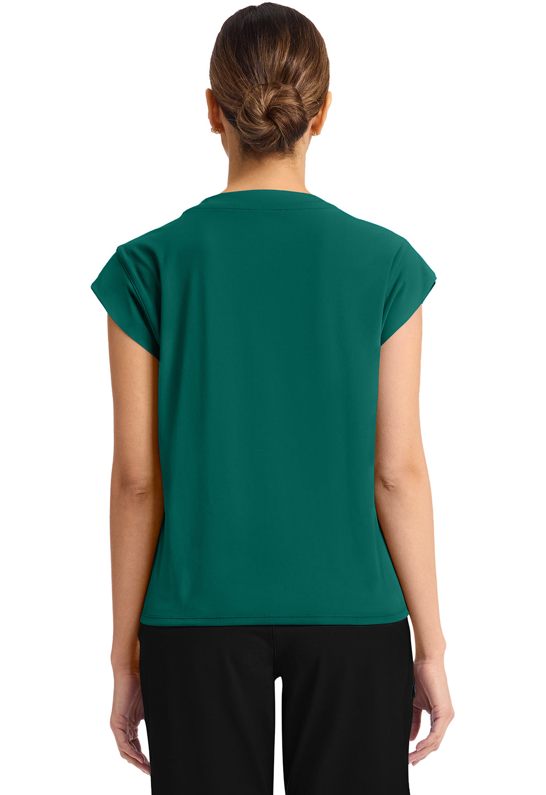Tuck-In Chest Pocket Crew Neck Top - Hunter