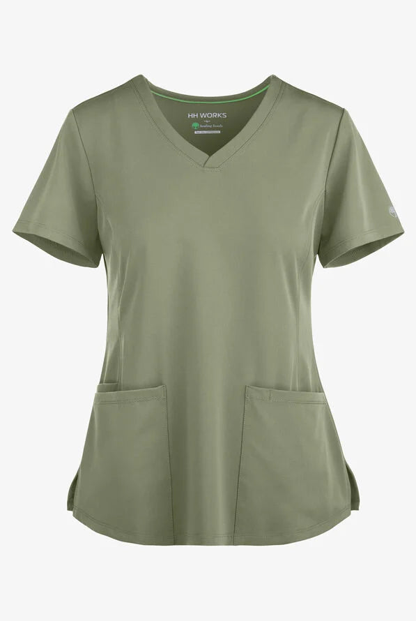 Women's Monica V-Neck Top - Olive