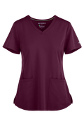 Women's Monica V-Neck Top - Wine
