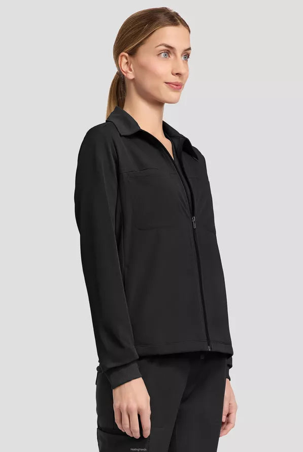 Women's 7-Pocket Zip-Front Jacket - Black