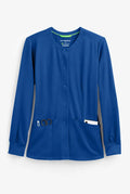 Women's Megan Round Neck Scrub Jacket - Royal