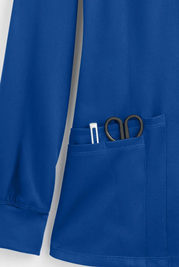 Women's Megan Round Neck Scrub Jacket - Royal