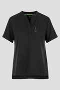 Women's Macy Mandarin Collar Top - Black