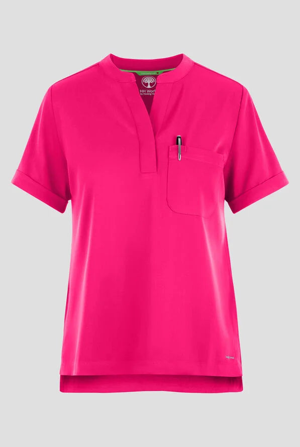 Women's Macy Mandarin Collar Top - Carnation Pink