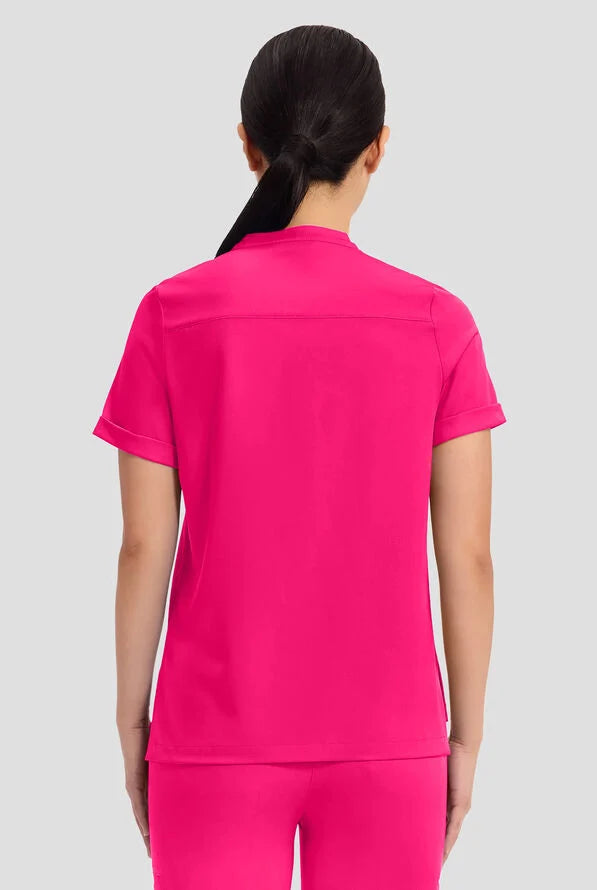 Women's Macy Mandarin Collar Top - Carnation Pink